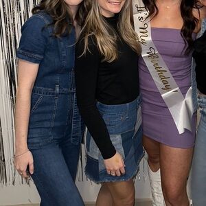 A+O Denim Mini Skirt